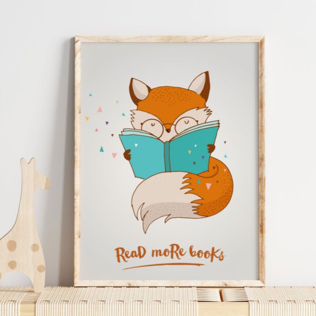 Read More Books Fox Wall Print | Fox Wall Print (Creator Uploaded)