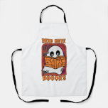 Read More Books Library Ghost Reading Halloween Apron