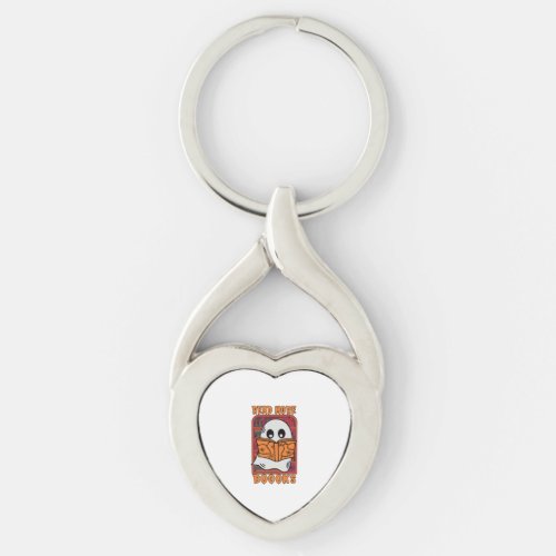 Read More Books Library Ghost Reading Halloween Keychain