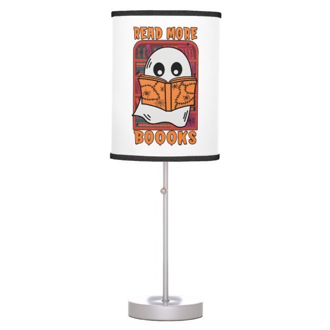 Read More Books Library Ghost Reading Halloween Table Lamp (Front)