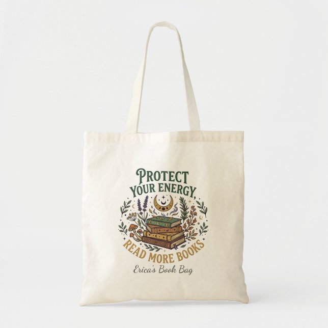 Read More Books Protect Your Energy Celestial Tote Bag (Front)