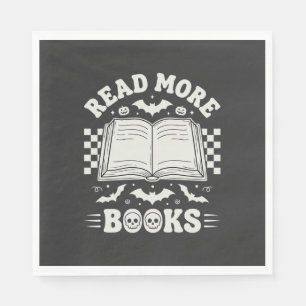 Read More Books Retro Halloween Book Lover Napkins