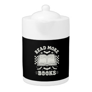 Read More Books Retro Halloween Book Lover Teapot