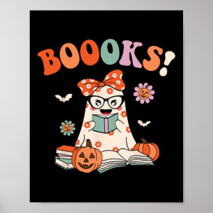 Read More Books Spooky Teacher Cute Halloween Wome Poster