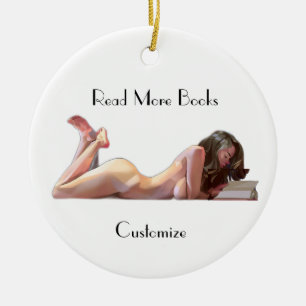 Read More Books Thunder_Cove  Ceramic Ornament