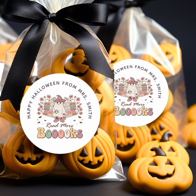 Read more booooks Halloween Treat Bag Sticker (Creator Uploaded)