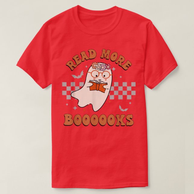 Read more boooooks Cute Ghost Read more boooooks H T-Shirt (Design Front)
