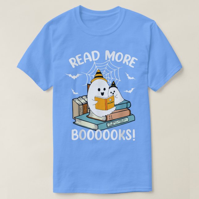 Read More Boooooks Cute Ghost Read More Boooooks H T-Shirt (Design Front)