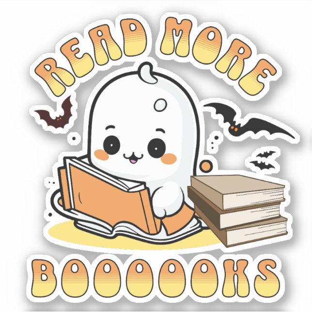 Read more boooooks sticker (Front)