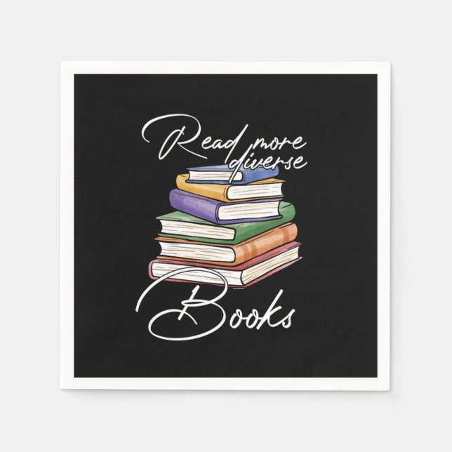 Read More Diverse Books I Love Books Napkins (Front)