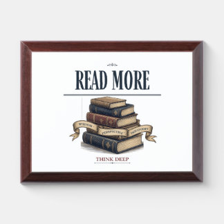 Read More Think Deep Book Lover Long Sleeve Award Plaque