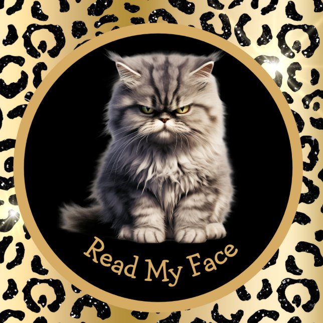 Read My Face Or Your Text Funny Tabby Cat Mug (Creator Uploaded)