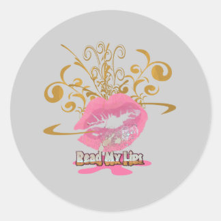 Read My Lips Classic Round Sticker