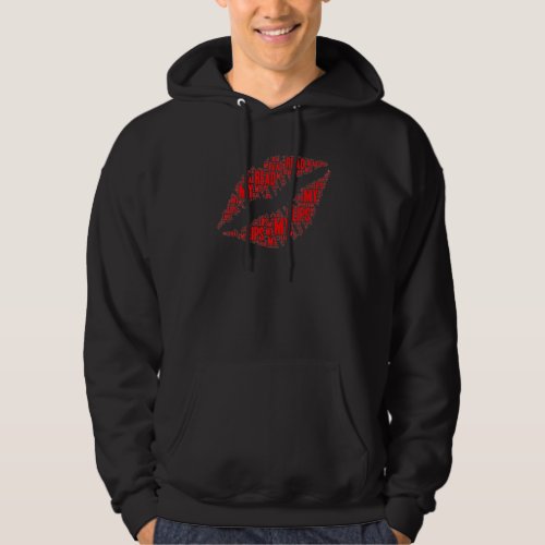 Read My Lips Lipstick Mouth Makeup Artist Cosmetic Hoodie