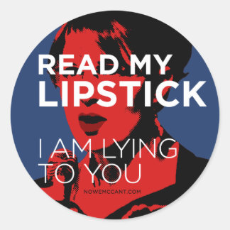 Read My Lipstick Classic Round Sticker
