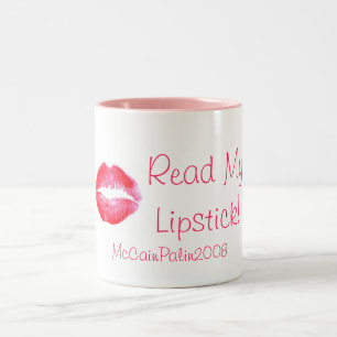 Read My Lipstick! Two-Tone Coffee Mug
