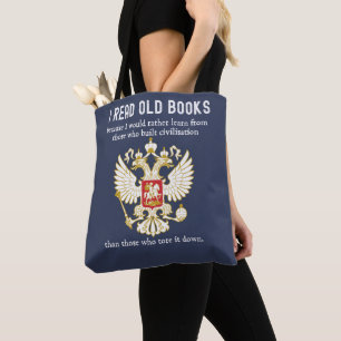 Read Old Books Conservative Anti Cancel Culture Tote Bag