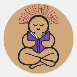 Read Relax Enjoy Learn Classic Round Sticker