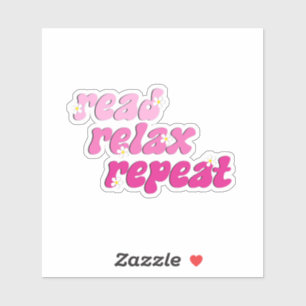 Read Relax Repeat Sticker