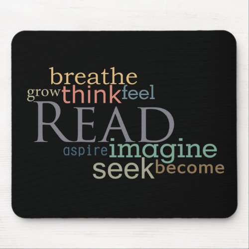 Read Seek Imagine Mousepad Dark