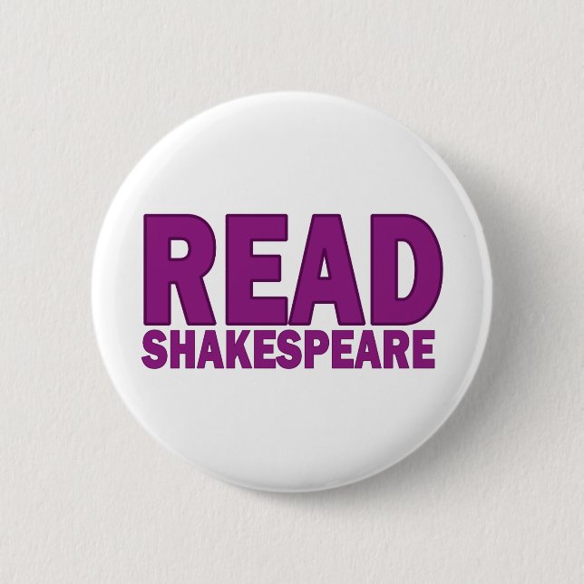 Read Shakespeare Pinback Button (Front)
