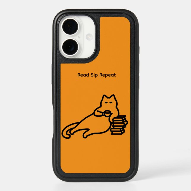 Read Sip Repeat OtterBox Case – Orange (Back)