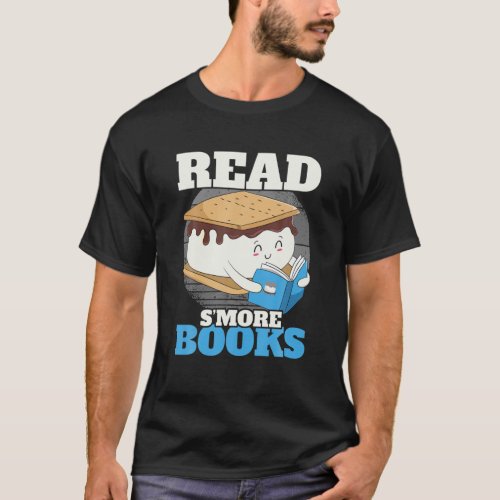 Read Smore Books Camping Bookworm Boy Cute Librar T_Shirt