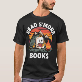 Read S'More Books Cute Campfire Reading Book Lover T-Shirt