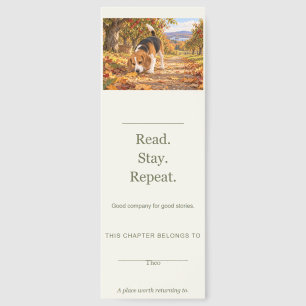 Read Stay Repeat Dog Lover Personalized Bookmarks
