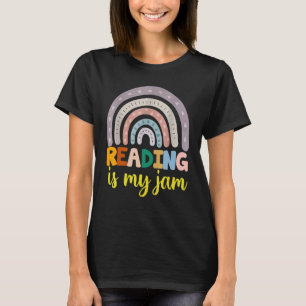 Read Teacher Rainbow Leopard   Reading Is My Jam T-Shirt