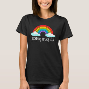 Read teacher rainbow Reading is my jam 14 T-Shirt