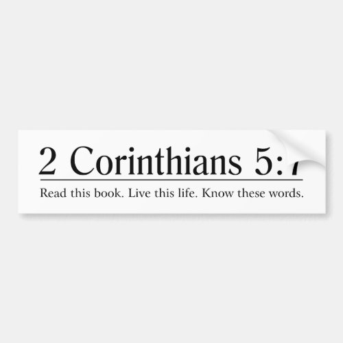 Read the Bible 2 Corinthians 57 Bumper Sticker