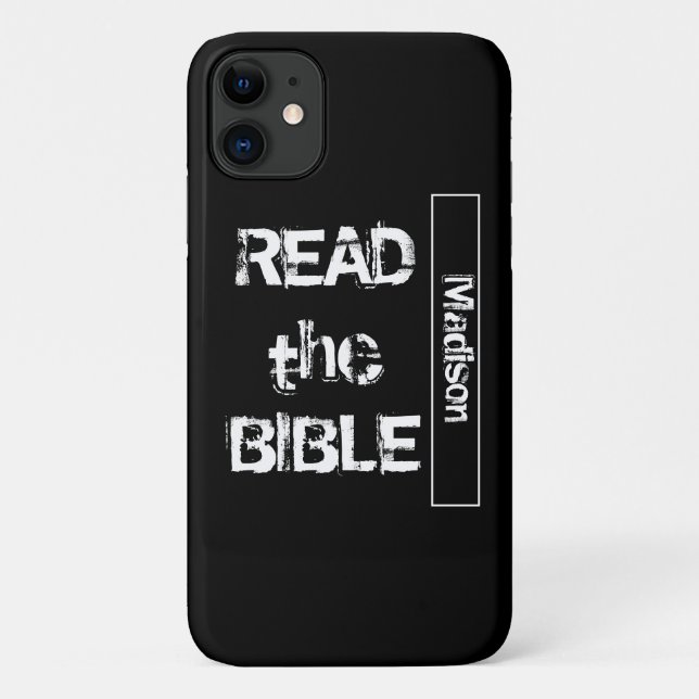 Read The Bible Black and White Case-Mate iPhone Case (Back)