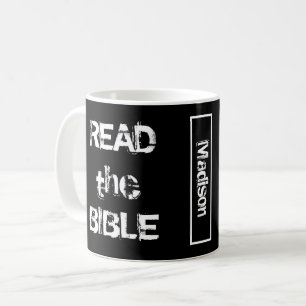 Read The Bible Black and White Coffee Mug