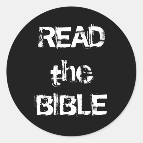 Read The Bible Classic Round Sticker