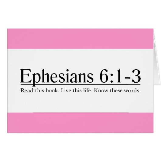 Read the Bible Ephesians 6:1-3 Cards (Front Horizontal)