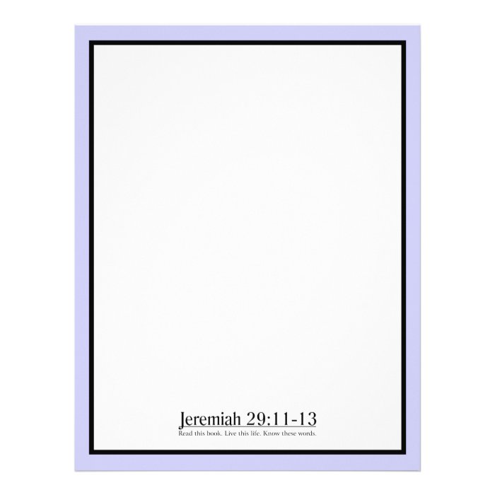 Read the Bible Jeremiah 2911 13 Letterhead Design