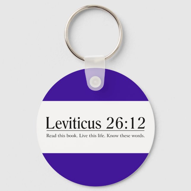 Read the Bible Leviticus 26:12 Keychain (Front)