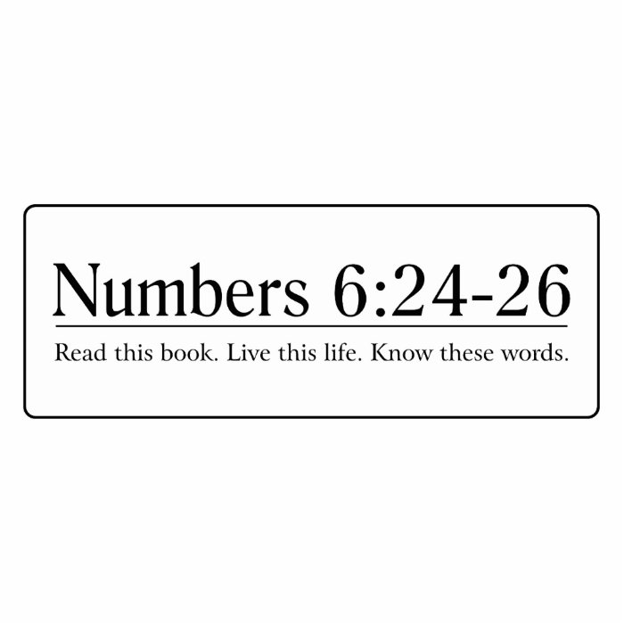 Read the Bible Numbers 624 26 Cut Out