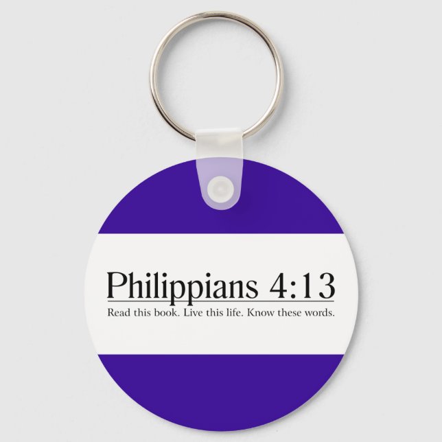 Read the Bible Philippians 4:13 Keychain (Front)