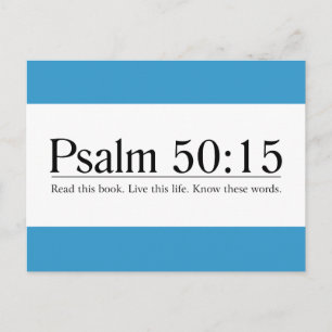 Read the Bible Psalm 50:15 Postcard