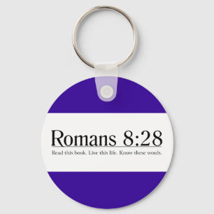 Read the Bible Romans 8:28 Keychain