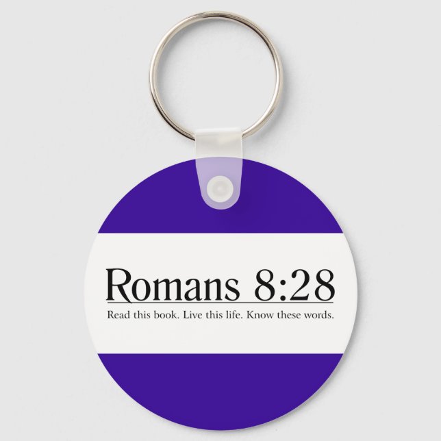 Read the Bible Romans 8:28 Keychain (Front)