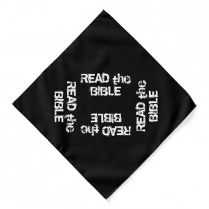 Read The Bible White and Black Bandana
