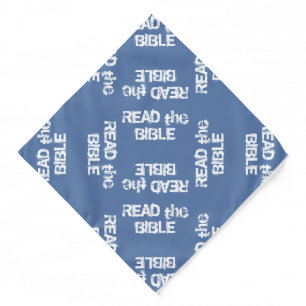 Read The Bible White and Blue Bandana