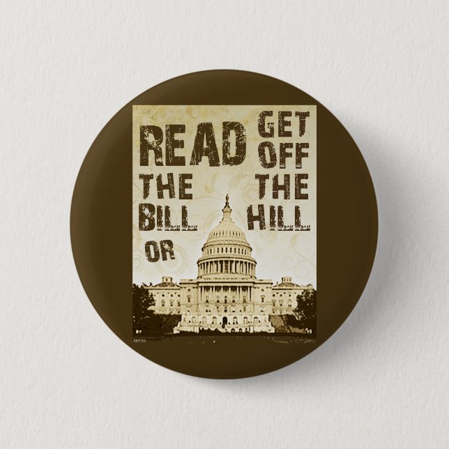 Read The Bill Pinback Button (Front)