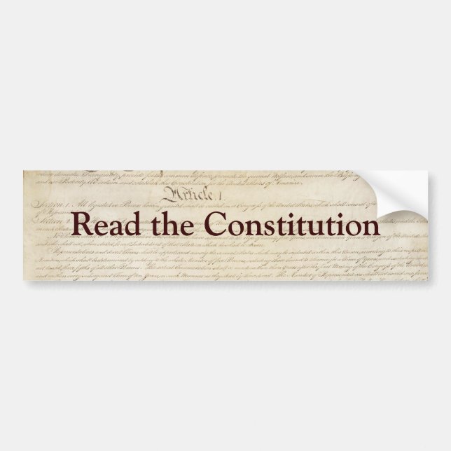 Read the Constitution Bumper Sticker (Front)