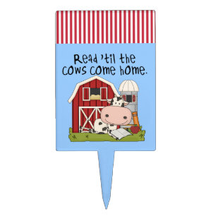 Read 'til The Cows Come Home Cake Topper