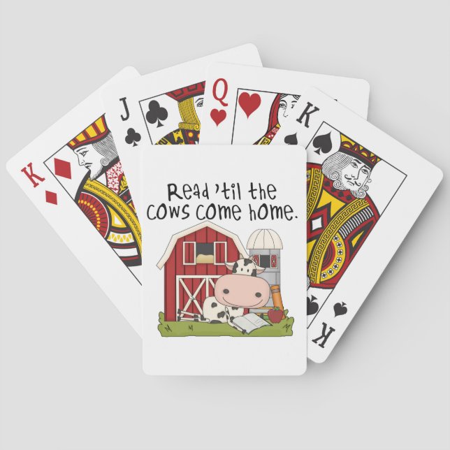 Read 'til The Cows Come Home Poker Cards (Back)
