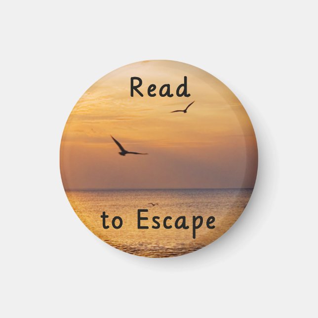 Read to Escape Magnet | Book Lover Reading Quote (Front)